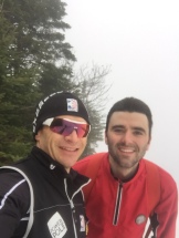 Top of Little Whiteface Mountain, All smiles prior to decent. Cogburner was making it down..... Albeit slowly the mountain managers wanted to evacuate him on a toboggan... Luckily convinced than to let us ski back up and take Gondola down. Ski school in his future.
